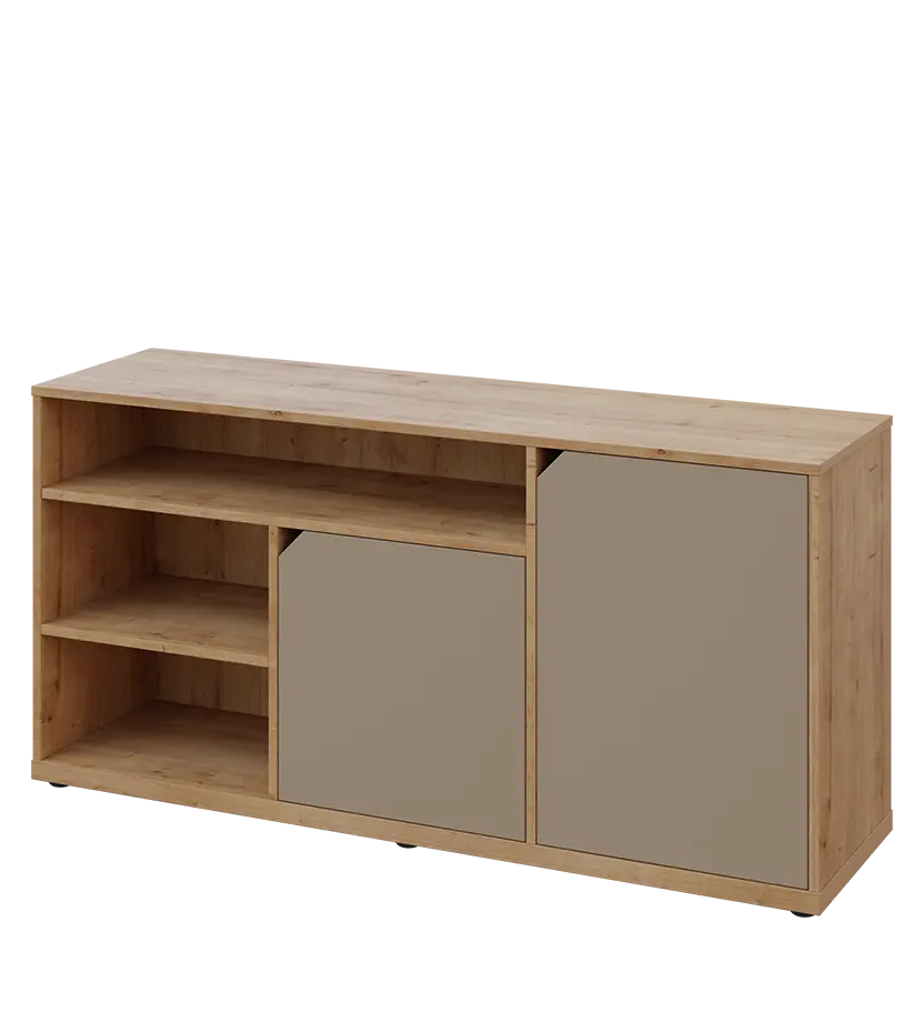 KU2-15DN3 P skříňka nízká 2-dveřová, nika, 740x1522x400, provedení pravé, dub lite/latte